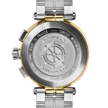 Herbelin Newport Two-Tone Swiss Quartz Chronograph Diamond Mother of Pearl Dial Women's Watch | 35688BT89